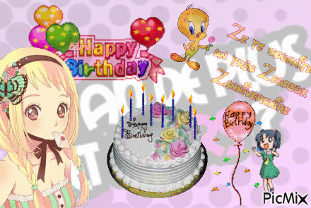 joyeux anniversaire Miss-chan^^ - 無料のアニメーション GIF