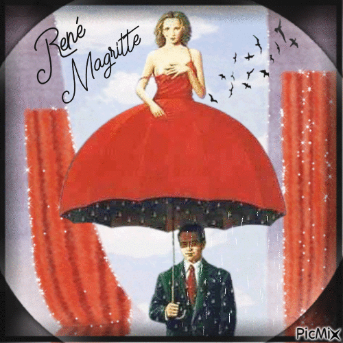 René Magritte - GIF animé gratuit