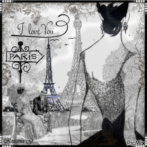 Love Paris - Nemokamas animacinis gif