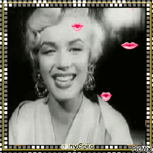 Marilyn kiss - GIF animado grátis