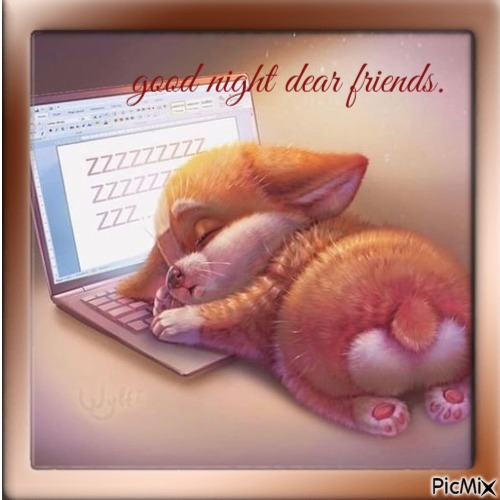 good night my friends - kostenlos png