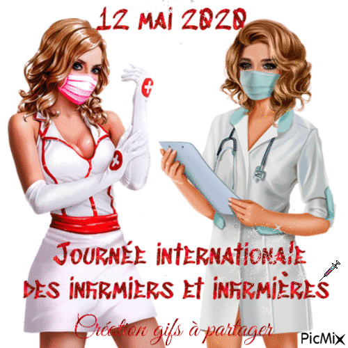 Journée internationale des infirmiers et infirmières - Ücretsiz animasyonlu GIF