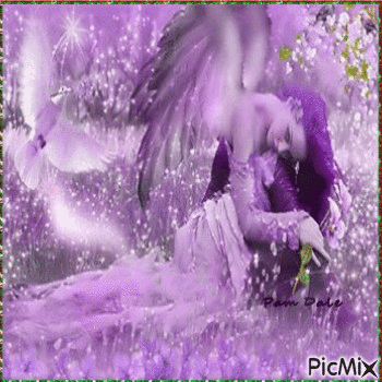 Purple Angel - GIF animasi gratis