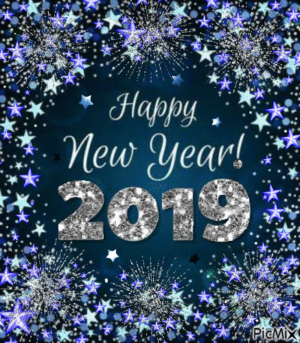 Happy New Year 2019 - GIF animate gratis