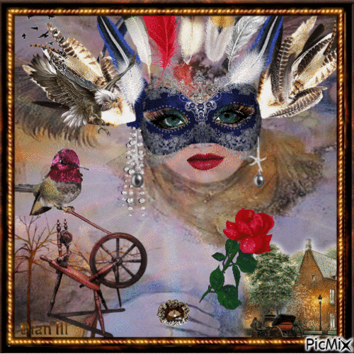 The Lady with the Mask - Besplatni animirani GIF