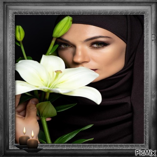 Portrait of a muslim woman - PNG gratuit