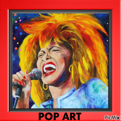 Tina Turner - Pop Art. - Бесплатный анимированный гифка