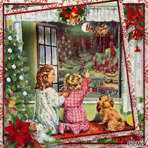 Vintage Weihnachten - Gratis geanimeerde GIF