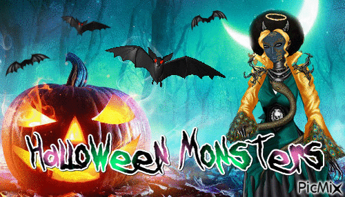 Halloween Monsters 2018 - GIF animate gratis