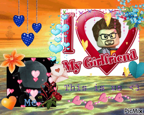 I love my girlfriend - GIF animé gratuit