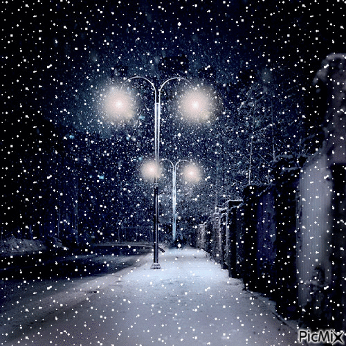 winter night - Ilmainen animoitu GIF