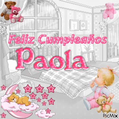 Feliz cumpleaños, Paola - Ingyenes animált GIF