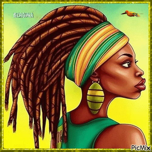 AFRICAN  WOMAN - 無料のアニメーション GIF