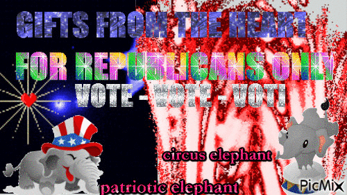 patriotic elephant - Free animated GIF