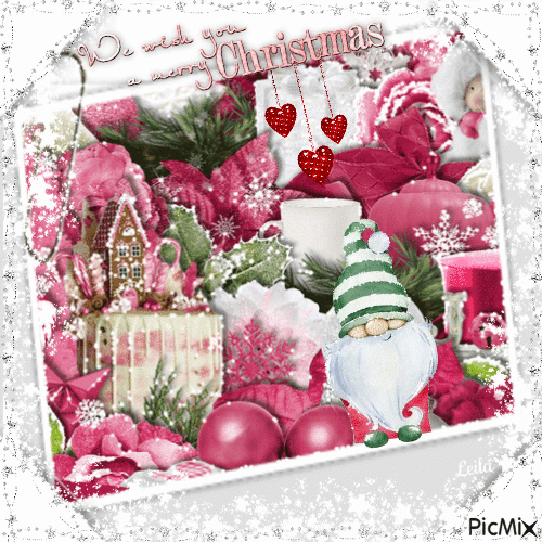 We wish you a Merry Christmas. Post card - Ingyenes animált GIF