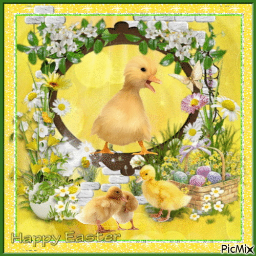 Easter Chicks - GIF animado grátis