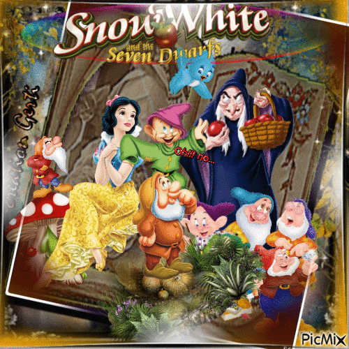 Snow-White and the seven dwarfs - GIF animé gratuit