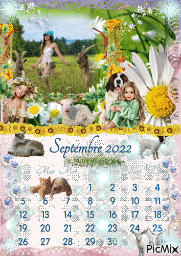 calendrier septembre 2022 - Free animated GIF