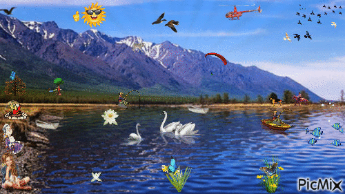 Al lago - Darmowy animowany GIF