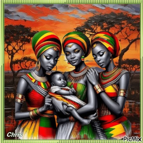 L' afrique femmes et enfant - 免费PNG