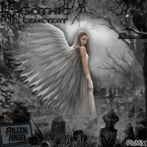 Cemetery Angel - Zdarma animovaný GIF