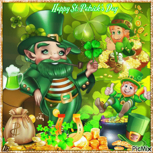 Vintager St. Patrick's Day - Free animated GIF