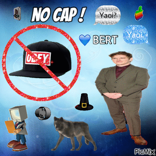 no cap ! bert - Безплатен анимиран GIF