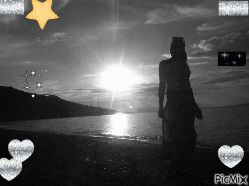 the sun on the beach - Darmowy animowany GIF