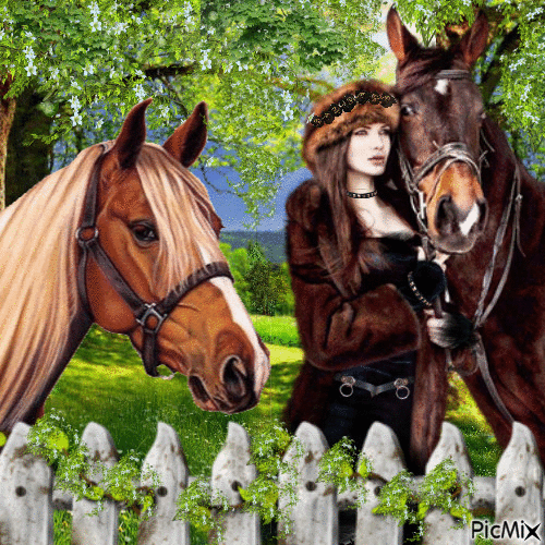 Les chevaux - Free animated GIF