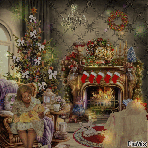 Noël chez grand-mère - Ingyenes animált GIF
