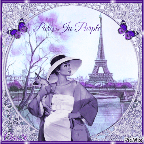Paris In Purple----Contest - Ilmainen animoitu GIF