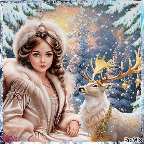 Petite reine de l'hiver - GIF animado gratis