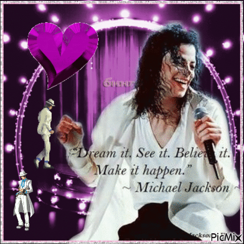 CONTEST Michael Jackson in purple and silver colors - Nemokamas animacinis gif