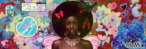 Woman with an Afro - Animovaný GIF zadarmo