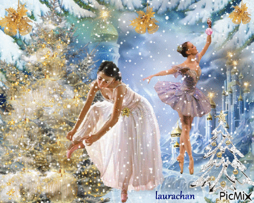 Ballet Christmas - GIF เคลื่อนไหวฟรี