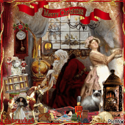 Santa claus home!  16/12/21 - GIF animé gratuit