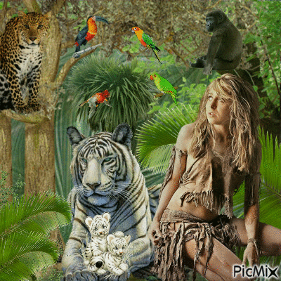 Mujer de la selva. - Free animated GIF