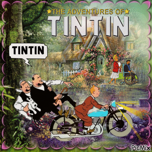 les aventure de tintin - Δωρεάν κινούμενο GIF