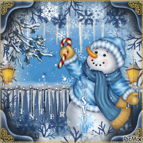 Snowman - GIF animado gratis