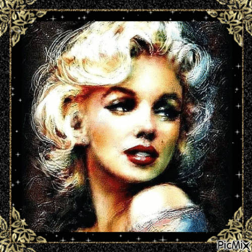 Marilyn Monroe - Acuarela - Бесплатный анимированный гифка