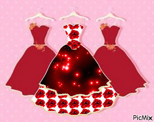Roses are red dress - GIF animado gratis