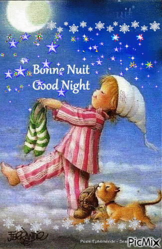Bonne Nuit Good Night - Бесплатни анимирани ГИФ