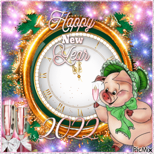 Happy New Year 2022 - Безплатен анимиран GIF