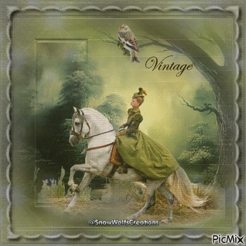 Vintage Equestrian rider - Ingyenes animált GIF