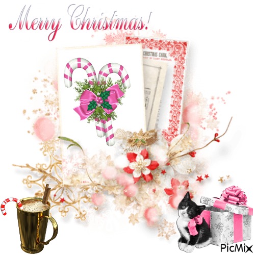 Merry Christmas Candy Cane Hot Cocoa - ilmainen png
