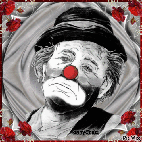 Triste clown - Безплатен анимиран GIF