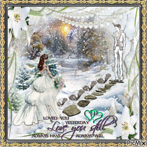 White Winter Wedding - Бесплатный анимированный гифка
