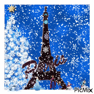 Un hiver à paris - GIF animé gratuit