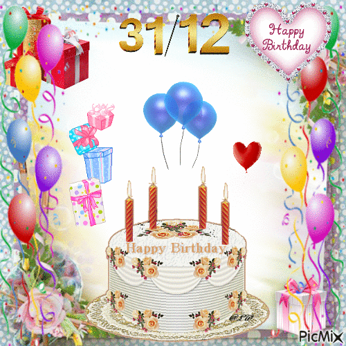 31/12 is my birthday - GIF animado gratis