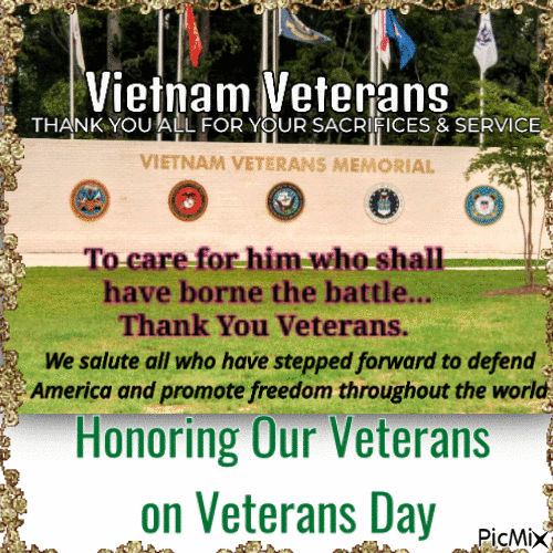 Honoring Our Vietnam Veterans - Zdarma animovaný GIF